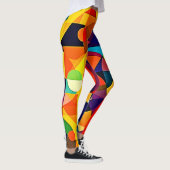Bauhaus Kleur Geometrie Design Leggings (Rechts)