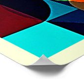 Bauhaus Kleur Geometrie Design Poster (Hoek)