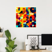 Bauhaus Kleur Geometrie Design Poster (Thuiskantoor)