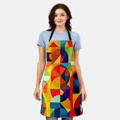 Bauhaus Kleur Geometrie Design Schort (Gedragen)