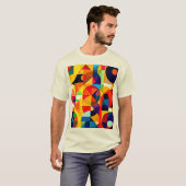 Bauhaus Kleur Geometrie Design T-shirt (Voorkant volledig)