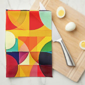Bauhaus Kleur Geometrie Design Theedoek (Quarter Fold)