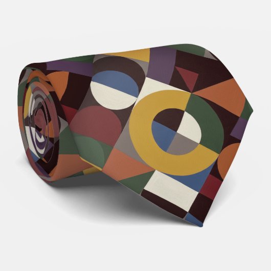 Bauhaus Kleur Geometrie Stropdas (Opgerold)