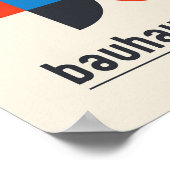  Bauhaus kleurrijke geometrische cirkels Poster (Hoek)