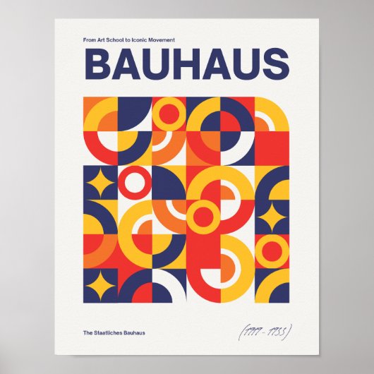 Bauhaus  Kunst Print Geometrisch Poster (Voorkant)
