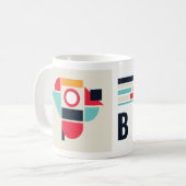 Bauhaus kunst - Vogel. Koffiemok (Voorkant links)