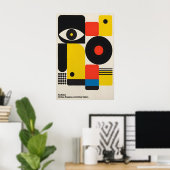 Bauhaus-kunstprint mid-century moderne geometrie poster (Thuiskantoor)