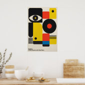 Bauhaus-kunstprint mid-century moderne geometrie poster (Keuken)