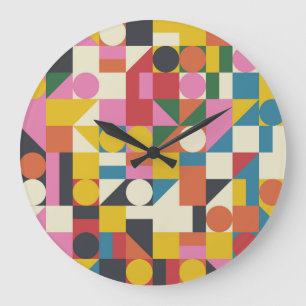 Bauhaus kunstwerk: abstracte geometrische composit grote klok