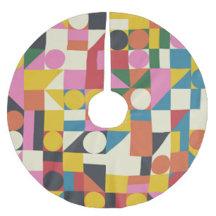 Bauhaus kunstwerk: abstracte geometrische composit kerstboom rok