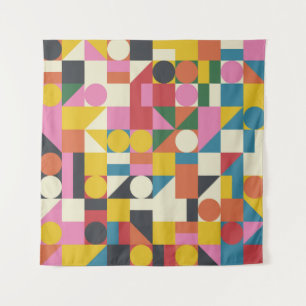 Bauhaus kunstwerk: abstracte geometrische composit wandkleed