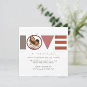 Bauhaus Love Gestreepte Vierkante Huwelijk Kaart (Staand voorkant)