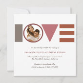 Bauhaus Love Gestreepte Vierkante Huwelijk Kaart (Voorkant)