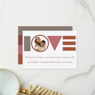 Bauhaus Love Striped Wedding Bedankkaart