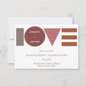 Bauhaus Love Striped Wedding Save The Date (Voorkant)
