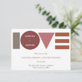 Bauhaus Love Striped Wedding Save The Date (Staand voorkant)