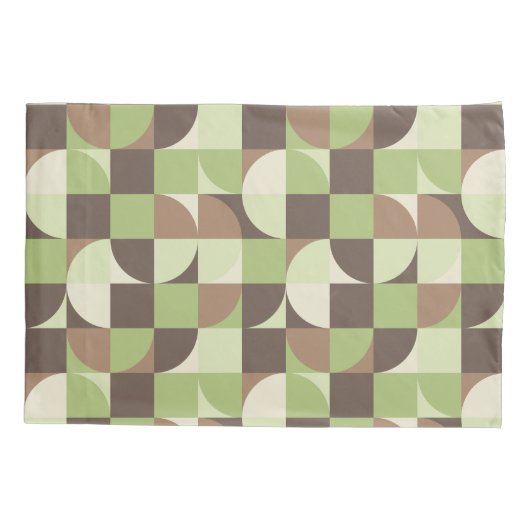 Bauhaus Mid Century Modern blad en boom retro Kussensloop (Achterkant-Links)