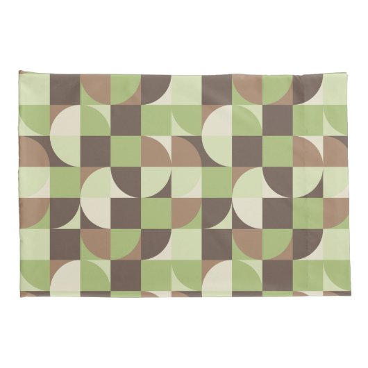 Bauhaus Mid Century Modern blad en boom retro Kussensloop (Achterkant-Rechts)