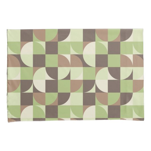 Bauhaus Mid Century Modern blad en boom retro Kussensloop (Voorkant-Rechts)