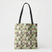 Bauhaus Mid Century Modern blad en boom retro Tote Bag (Voorkant)
