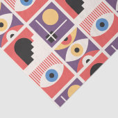 Bauhaus Mid Century Modern Kleurrijk Tissuepapier (Detail)