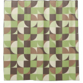 Bauhaus Mid Century Modern Leaf en Tree MCM Douchegordijn (Voorkant)