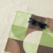 Bauhaus Mid Century Modern Leaf en Tree MCM Strandlaken (In situ)