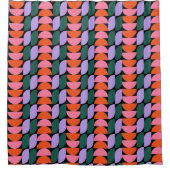 Bauhaus Mid Century Moderne Geometrische MCM Retro Douchegordijn (Voorkant)