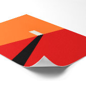 Bauhaus minimalistische deur en schaduw art print (Hoek)