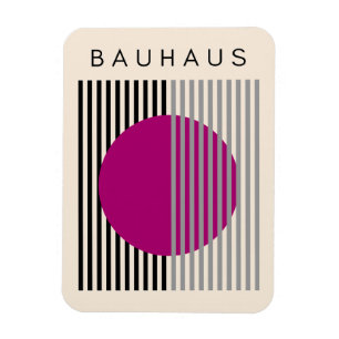 Bauhaus Modern Art Paarse Cirkelstrepen Magneet