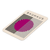 Bauhaus Modern Art Paarse Cirkelstrepen Magneet (Linkerzijde)