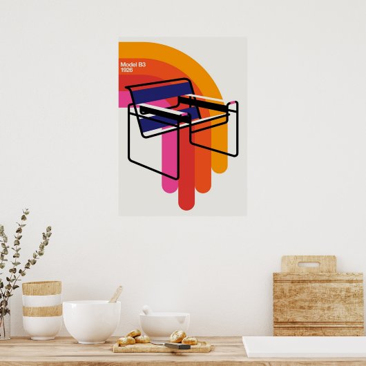 bauhaus, modernist, minimal, geometric, abstract,  poster (Keuken)