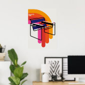 bauhaus, modernist, minimal, geometric, abstract,  poster (Thuiskantoor)