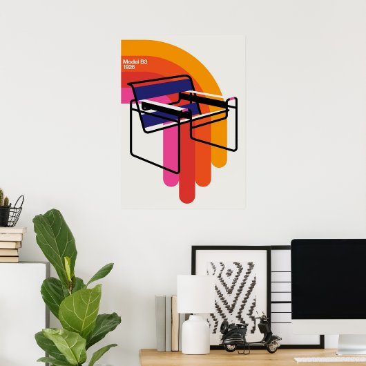 bauhaus, modernist, minimal, geometric, abstract,  poster (Thuiskantoor)