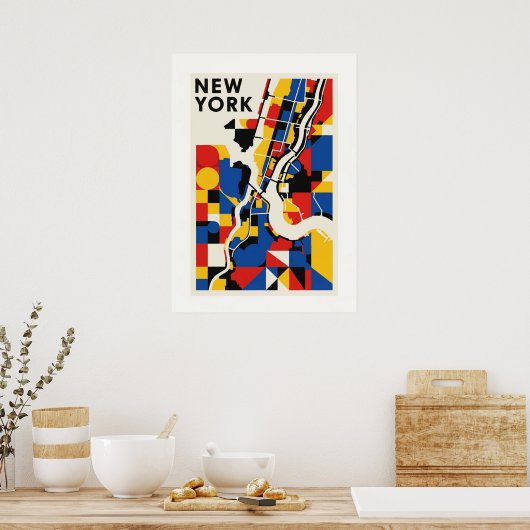 bauhaus, modernist, minimal, geometric, abstract,  poster (Keuken)