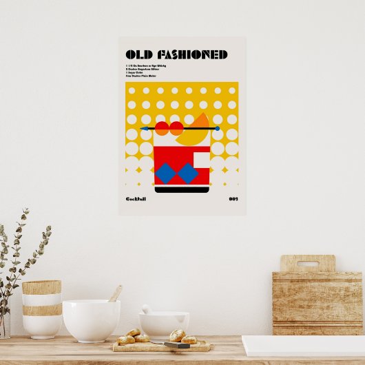 Bauhaus, modernistisch, minimalistisch, geometrisc poster (Keuken)