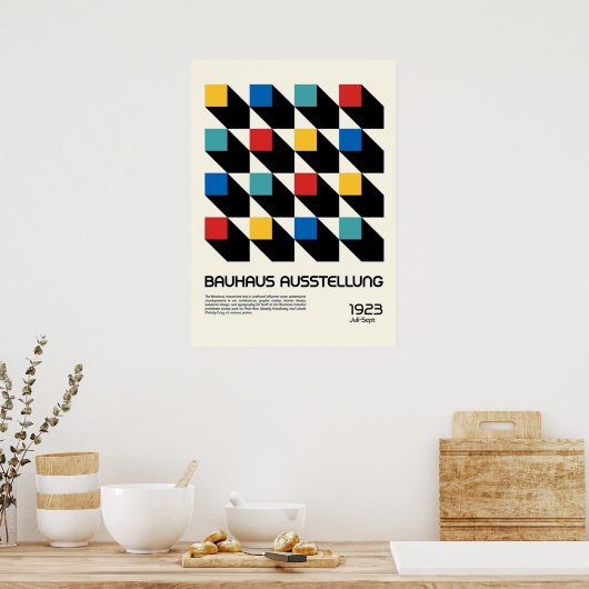 Bauhaus, modernistisch, minimalistisch, geometrisc poster (Keuken)