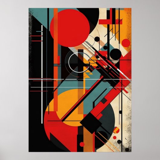 Bauhaus, modernistisch, minimalistisch, geometrisc poster (Voorkant)