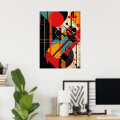 Bauhaus, modernistisch, minimalistisch, geometrisc poster (Thuiskantoor)