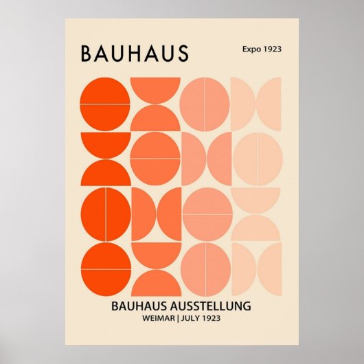 Bauhaus, modernistisch, minimalistisch, geometrisc poster (Voorkant)