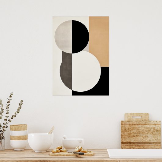 Bauhaus, modernistisch, minimalistisch, geometrisc poster (Keuken)