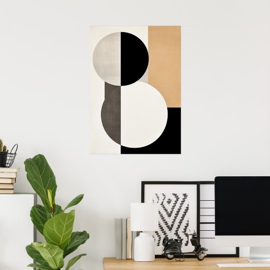 Bauhaus, modernistisch, minimalistisch, geometrisc poster (Thuiskantoor)