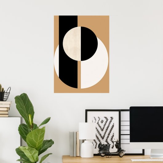 Bauhaus, modernistisch, minimalistisch, geometrisc poster (Thuiskantoor)