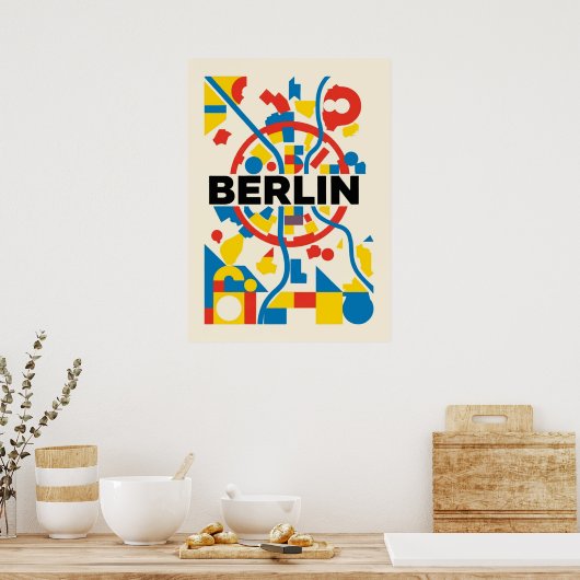 Bauhaus, modernistisch, minimalistisch, geometrisc poster (Keuken)