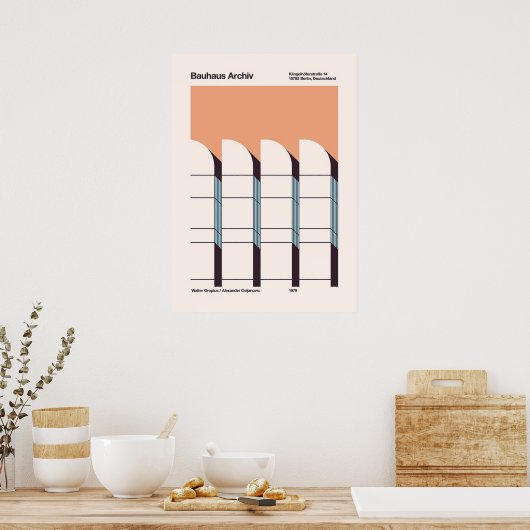 Bauhaus, modernistisch, minimalistisch, geometrisc poster (Keuken)