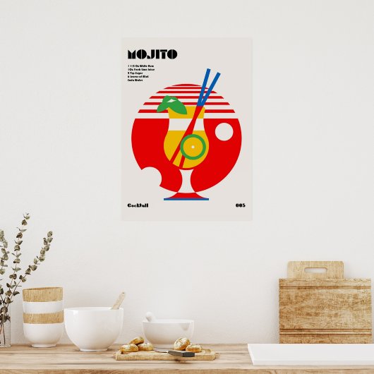Bauhaus, modernistisch, minimalistisch, geometrisc poster (Keuken)