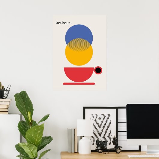 Bauhaus, modernistisch, minimalistisch, geometrisc poster (Thuiskantoor)