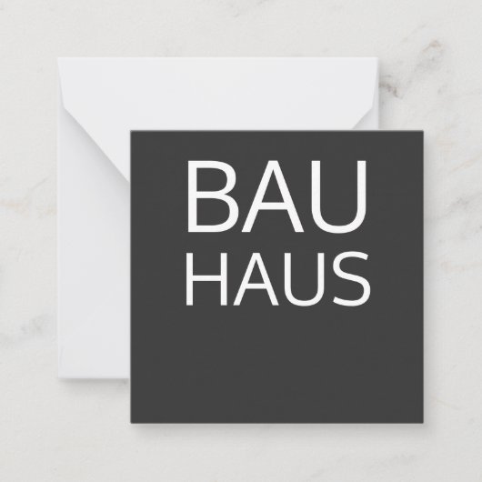 Bauhaus Notitiekaartje (Voorkant)