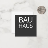Bauhaus Notitiekaartje (Voorkant / Achterkant in situ)