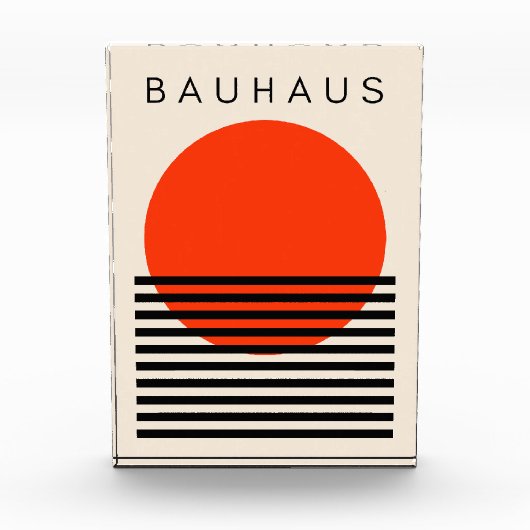 Bauhaus Oranje rode zon Fotoblokken (Voorkant)